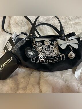 Juicy Couture Custom Black UK exclusive “Dumpling Plop” Satchel